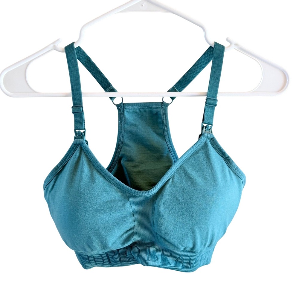 Kindred Bravely Nursing Bra Dark Teal Medium Pumping Convertible Pull Over Style